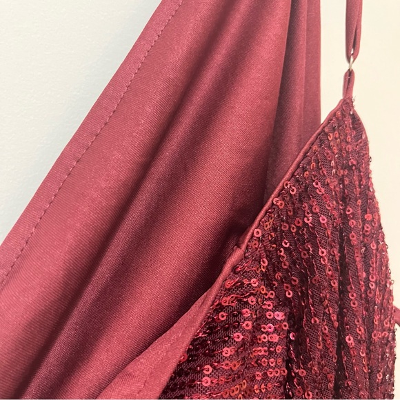 SIDEFEEL - Square Neck - Sequin Spaghetti Strap Backless Bodycon Mini Dresses - Picture 12 of 12